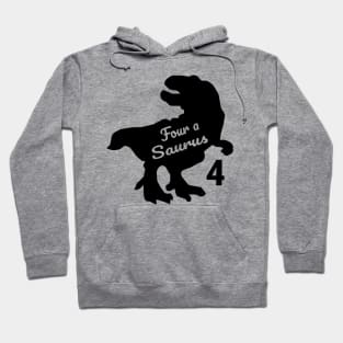 Dinosaur Four Birthday Hoodie